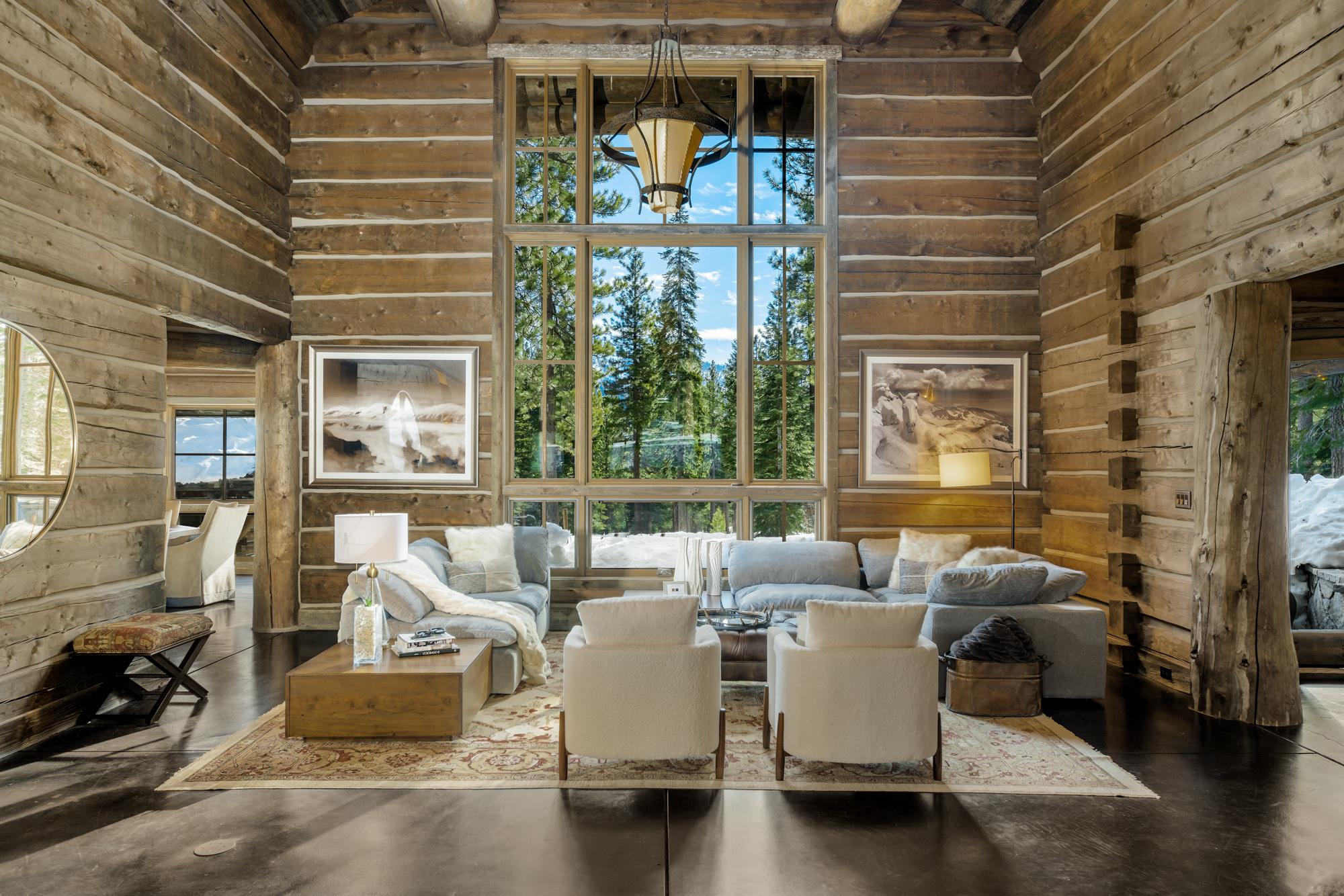 Dovetail Log Home Near Lake Tahoe Evokes A National Park Lodge